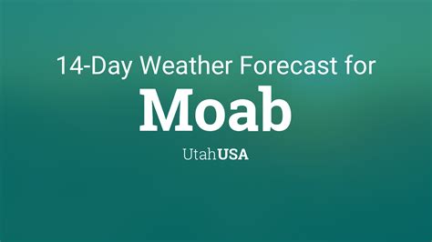 moab weather forecast 14 day